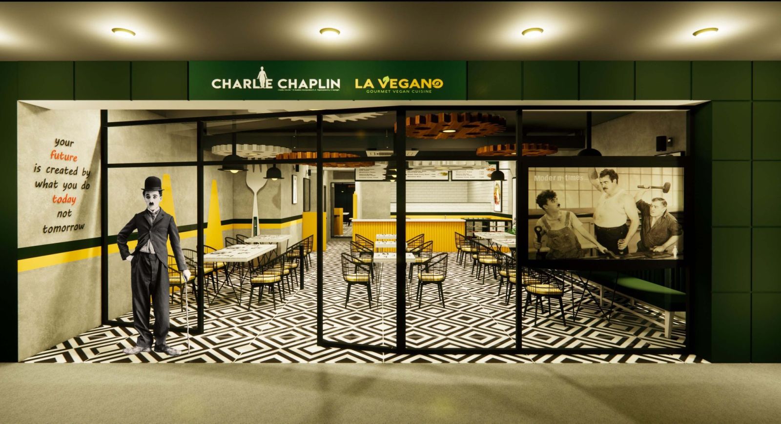 India restaurant industry; Charlie Chaplin LeVegano