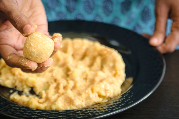 vegan malai kofta with cashew curry