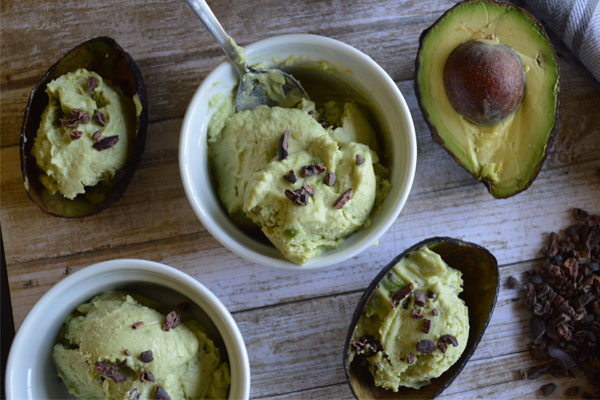 avocado ice-cream vegan christmas dessert