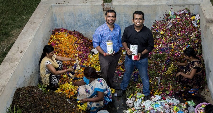 Fleather, flower waste, ganga